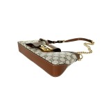 古驰 Padlock 系列小号 GG Supreme 帆布斜挎包